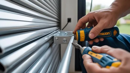 🛠️ نصب کرکره برقی: راهنمای گامبهگام 3 نحوه نصب ریل به قوطی فلزی